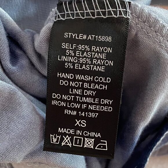 NWT ASTR the Label tie dye bodysuit Womens Extra Small blue long sleeve bodycon - Picture 8 of 8